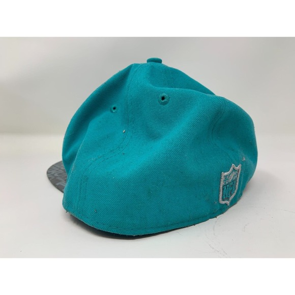 Miami Dolphins Teal 59Fifty New Era NFL Ballcap Hat Size 7 3/4 with Logo on Bill - Picture 5 of 6